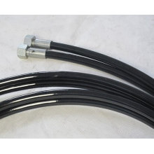 Elastomer PU manguera dos trenzas de fibra color negro 3/8 &quot;SAE 100R8